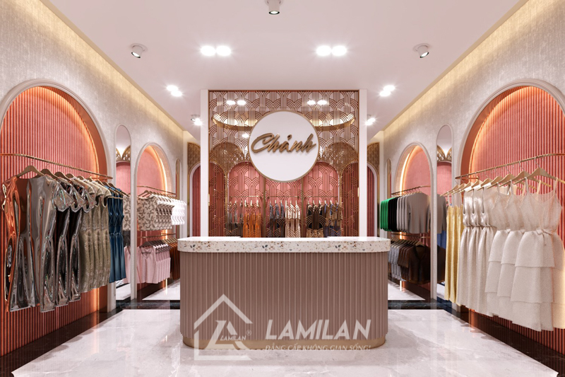 Shop quần áo mini bày trí đẹp mắt