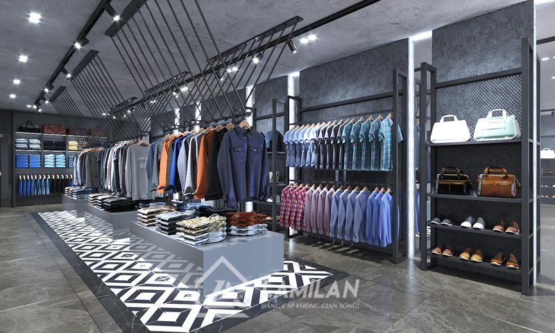 Thiết kế Shop quần áo nam đẹp, ấn tượng
