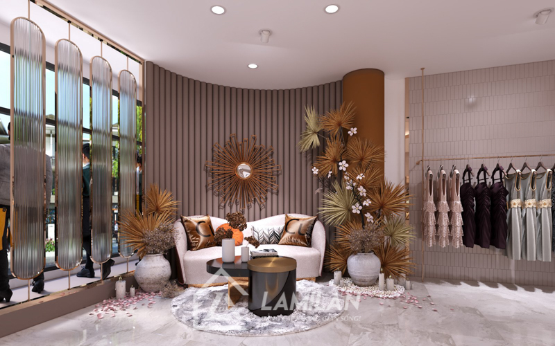 Thiết kế Shop thời trang nữ với không gian chờ thoải mái