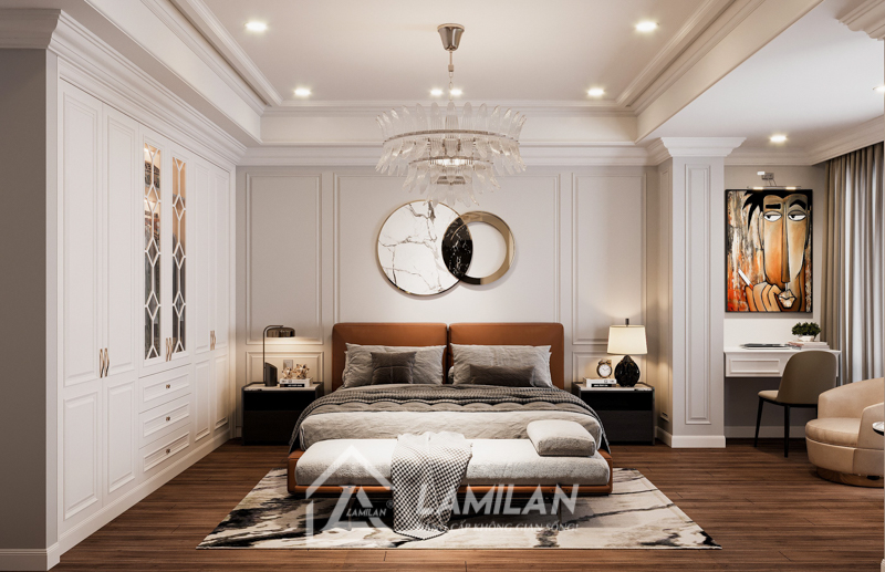 Thiết kế nhà Tân Cổ Điển tận dụng kiến trúc các khối cột