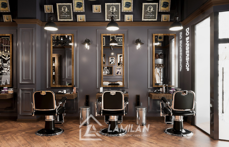 Trang trí tiệm tóc Barber