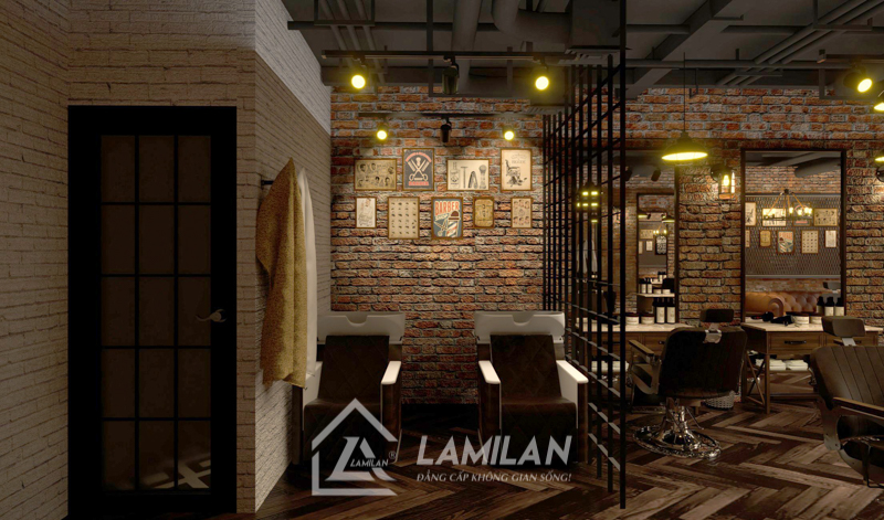 Trang trí tiệm tóc Barber
