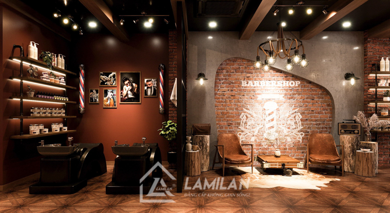 Trang trí tiệm tóc Barber