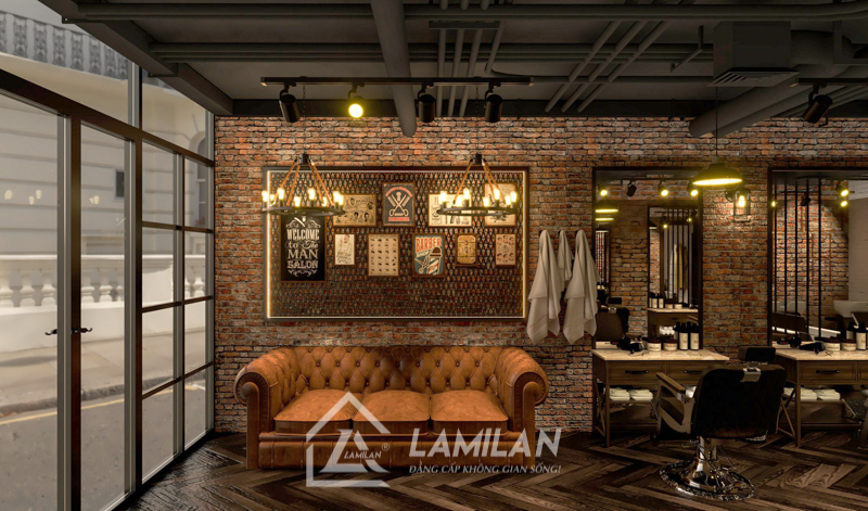 Trang trí tiệm tóc Barber