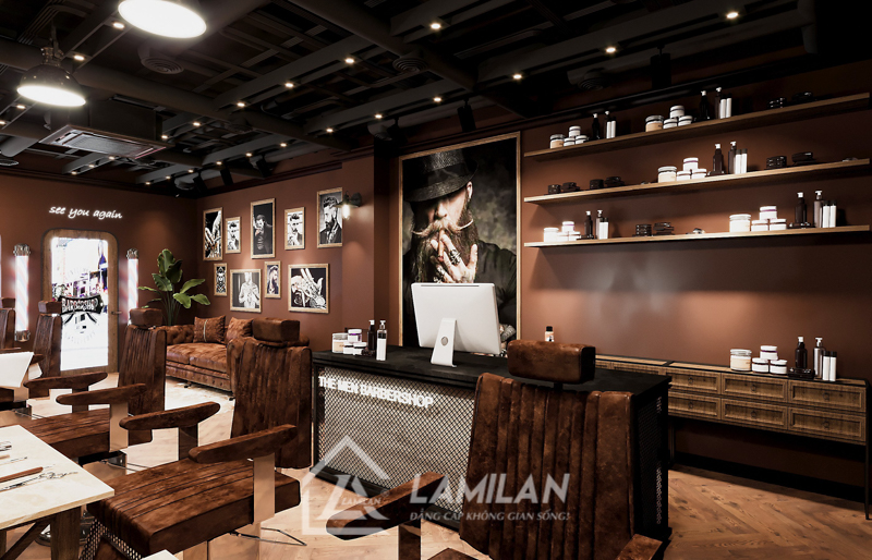 Trang trí tiệm tóc Barber