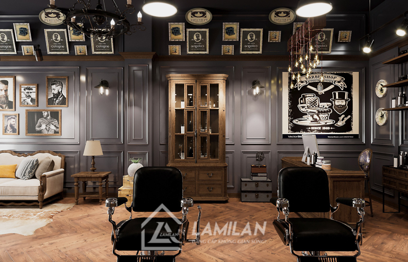 Trang trí tiệm tóc Barber
