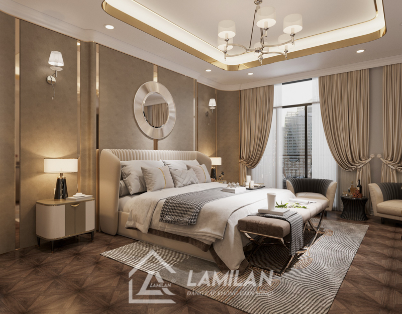 Nội thất Tân Cổ Điển tận dụng các chi tiết ấn tượng không quá rườm rà