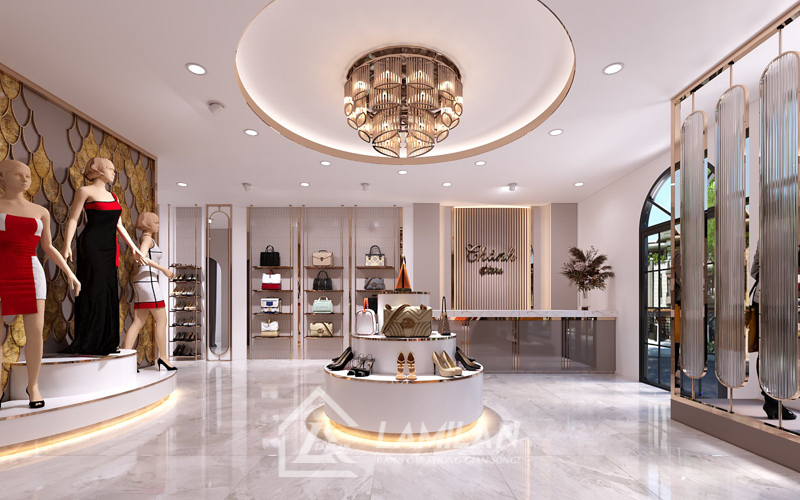 Các mẫu thiết kế Shop quần áo với ánh sáng thích hợp