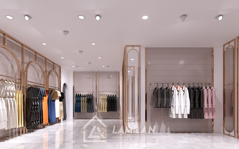 Thiết kế nội thất Shop thời trang đẹp, hiện đại