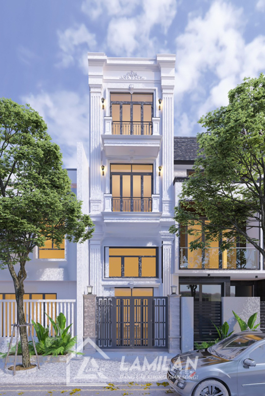 Nhà phố Tân Cổ Điển 4 tầng