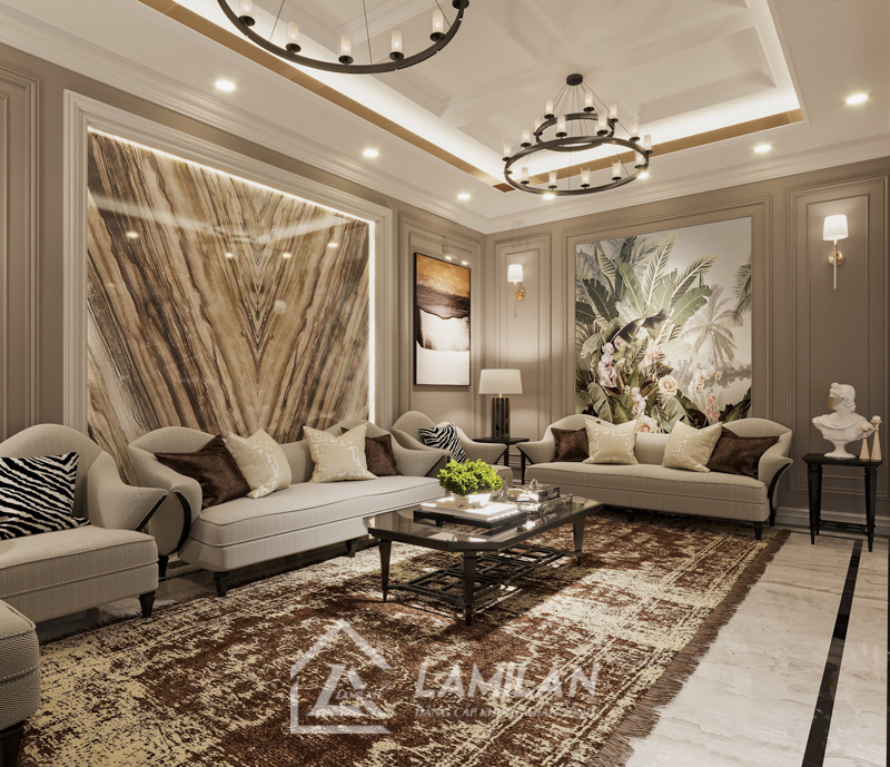 Thiết kế nội thất nhà Tân Cổ Điển