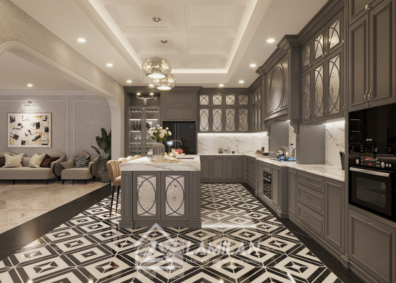 Kích thước tủ bếp chữ L