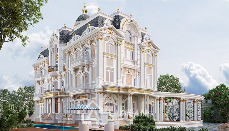 Biệt thự Tân Cổ Điển 3 tầng kiểu Pháp