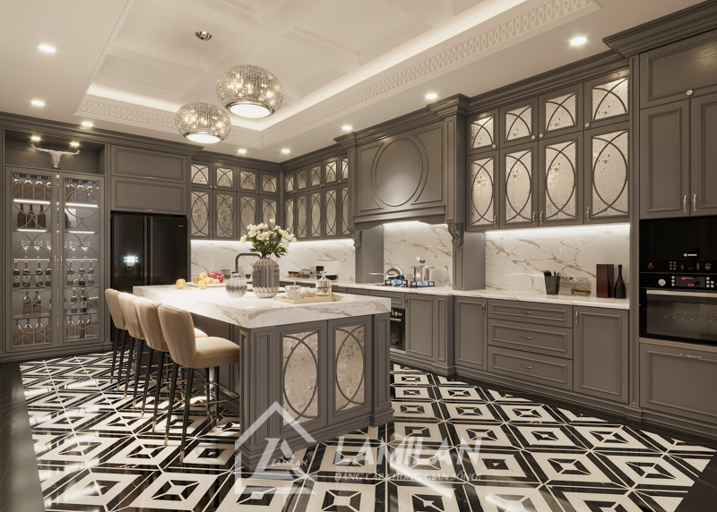 Thiết kế nội thất Tân Cổ Điển chung cư