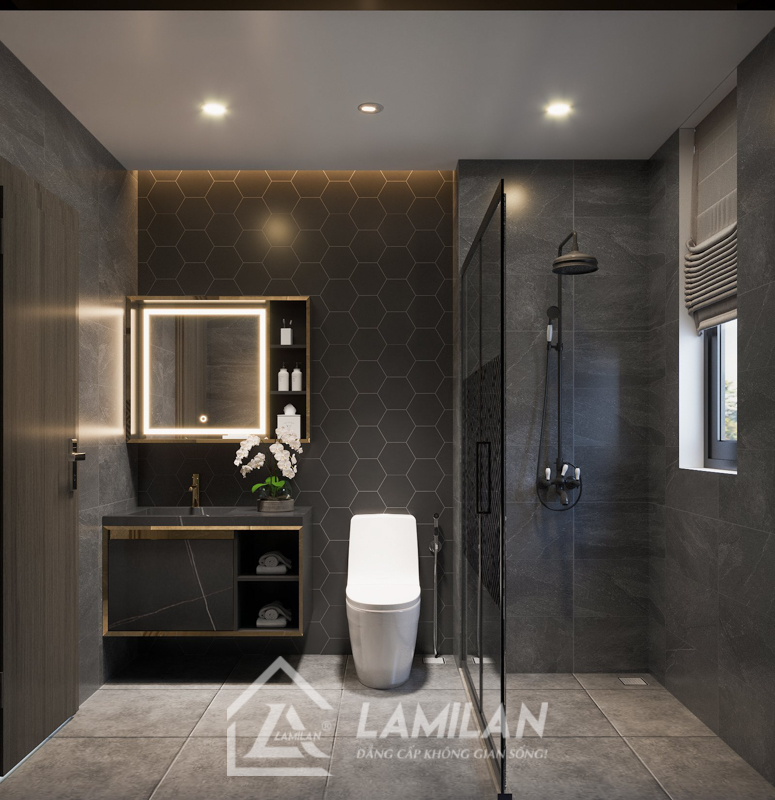 Thiết kế phòng ngủ 20m2 có toilet