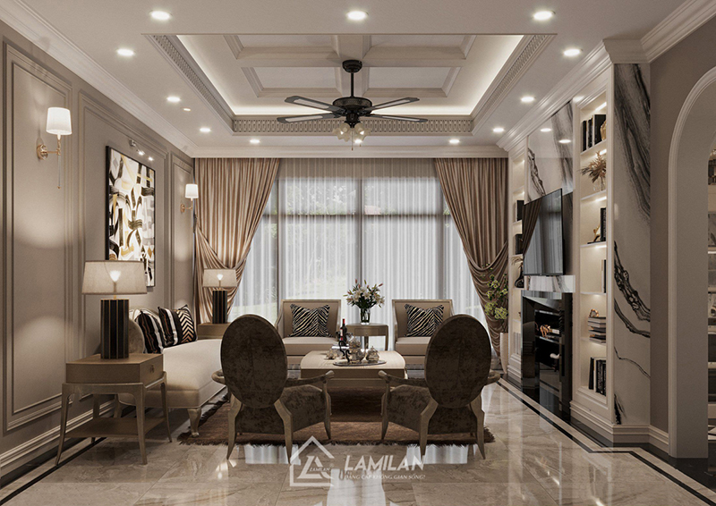 Thiết kê nội thất khu vực phòng khách