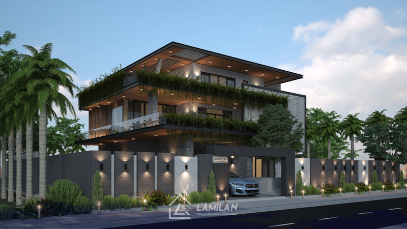 Thiết kế biệt thự phong cách hiện đại được nhiều người ưa chuộng