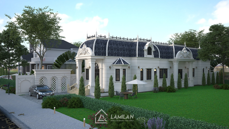 Thiết kế biệt thự 200m2 Tân Cổ Điển