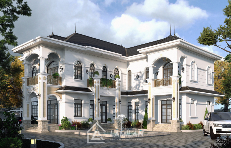 Mẫu thiết kế biệt thự chữ L
