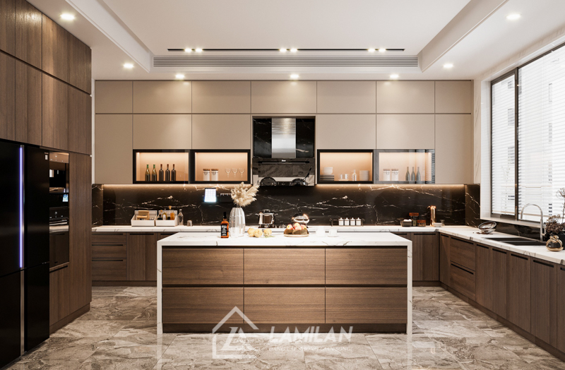 Thiết kế khu bếp cho nhà phố