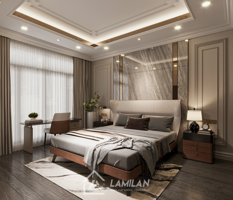 Thiết kế nhà biệt thự 3 tầng được bố trí nhiều phòng ngủ