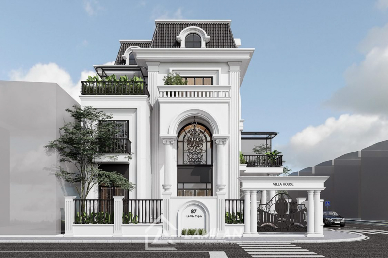 Thiết kế nhà phố cao cấp 2 mặt tiền đẹp