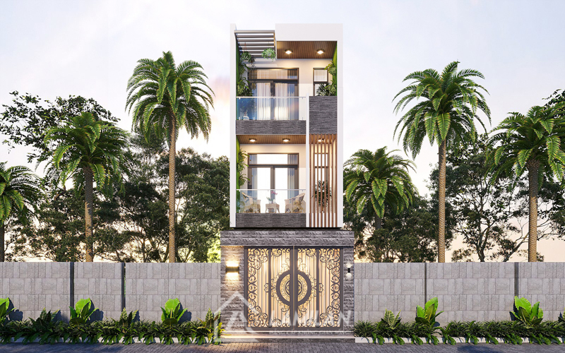 Thiết kế nhà phố mặt tiền 6m đẹp