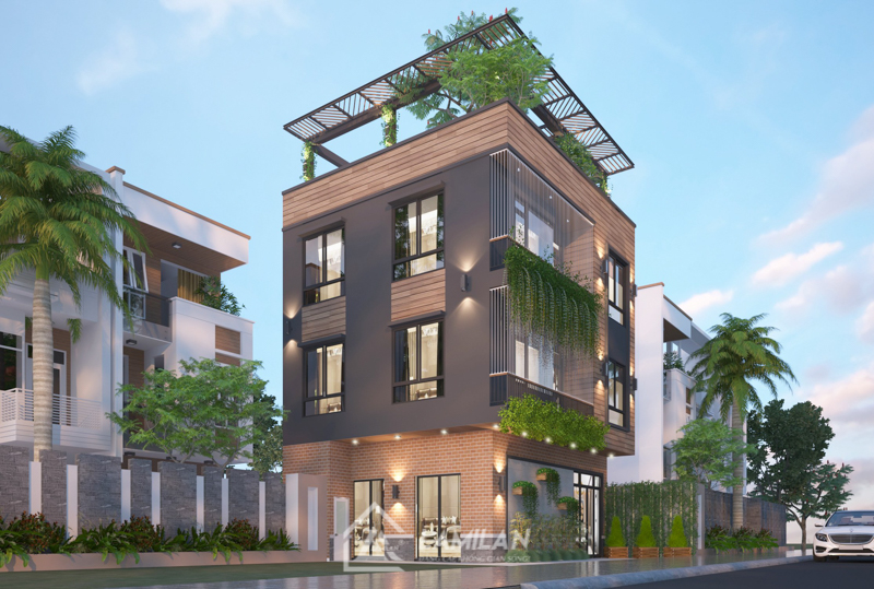 Bản thiết kế nhà phố 3 tầng đẹp