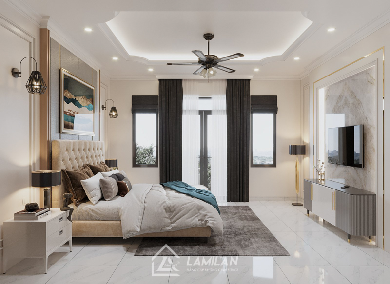 Kinh nghiệm thiết kế phòng ngủ biệt thự đẹp