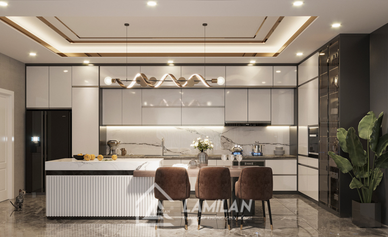 Thiết kế nội thất căn hộ 50m2 2 phòng ngủ