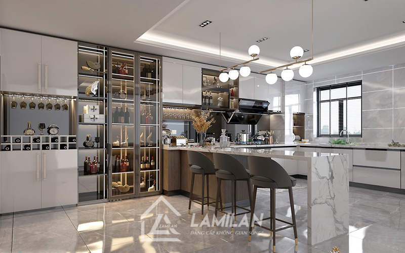 Mẫu bếp có quầy bar