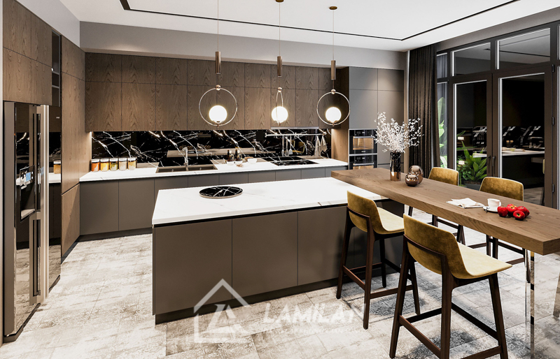 Thiết kế phòng bếp 16m2