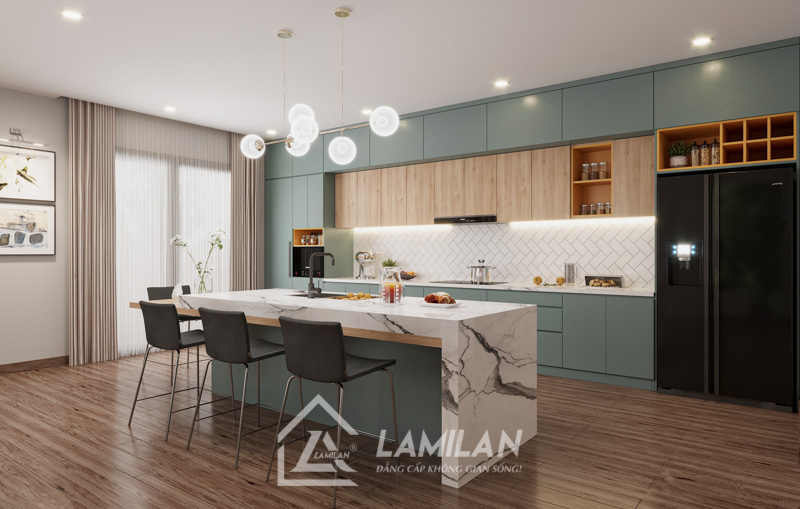 Ưu điểm của phòng bếp chữ I 16m2