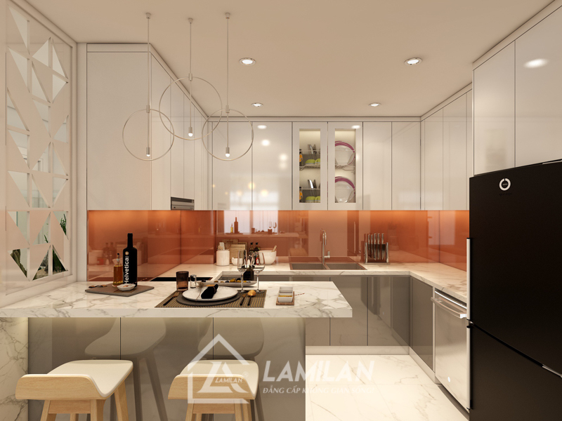Ưu điểm của thiết kế phòng bếp chữ U 16m2