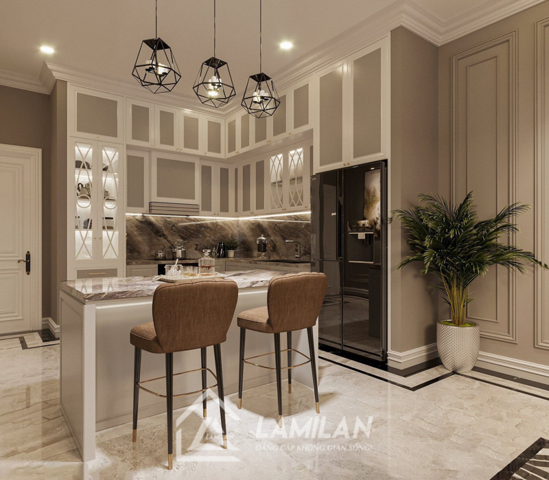 Ưu điểm của thiết kế phòng bếp chữ L 16m2