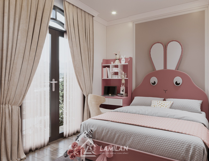Thiết kế phòng ngủ cho bé trong nhà phố mặt tiền 8m
