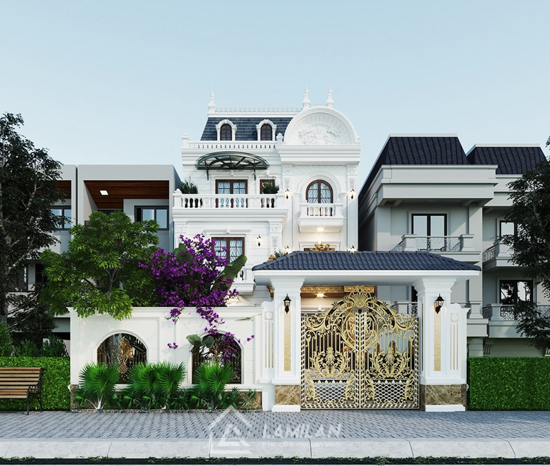 Thiết kế cổng nhà phố phù hợp với kiến trúc ngôi nhà