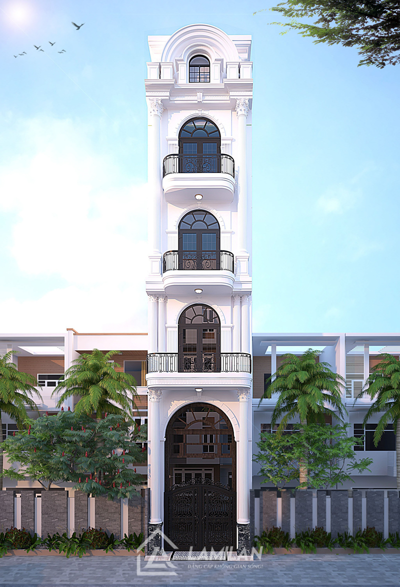 Thiết kế cổng nhà phố 2 cảnh đẹp