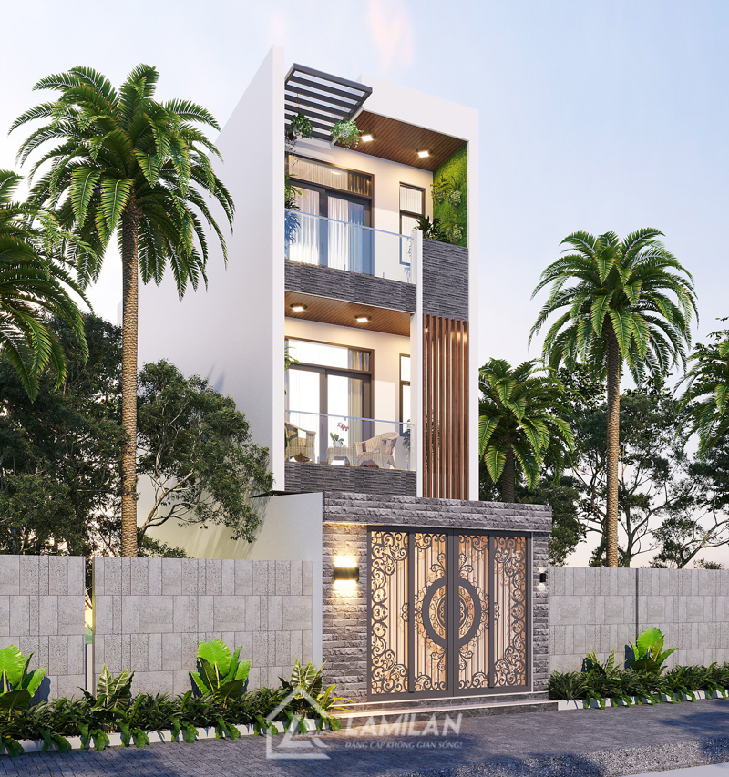 Thiết kế nhà phố 3 tầng 4,5x7m