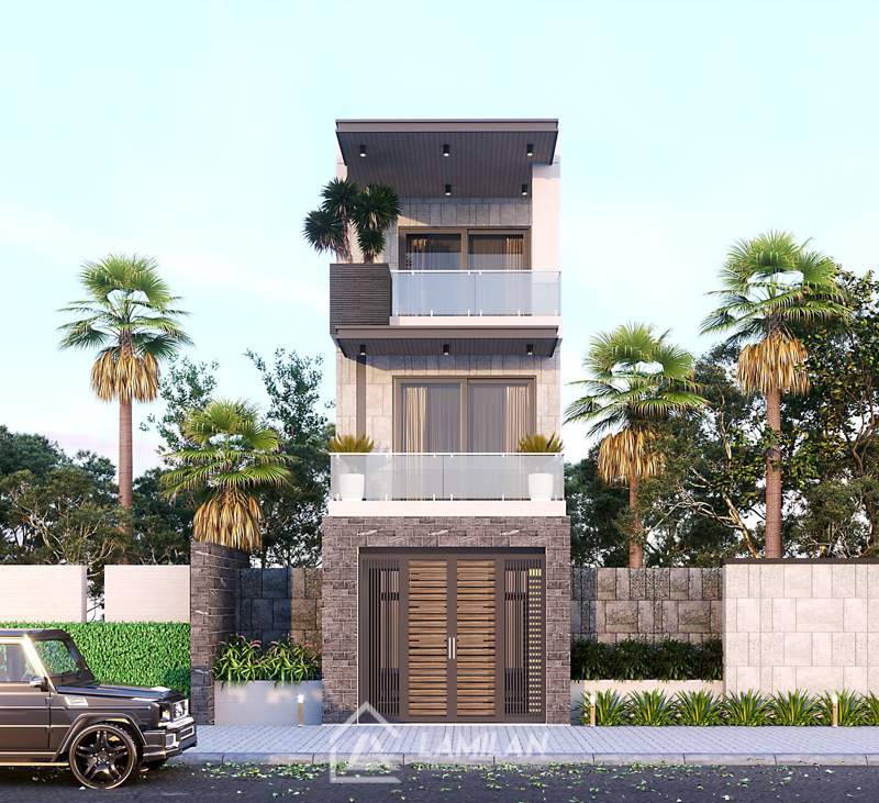Thiết kế nhà phố 3 tầng 4,5x7m