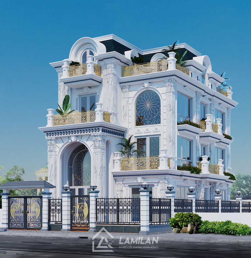 Thiết kế biệt thự Tân Cổ Điển đẹp