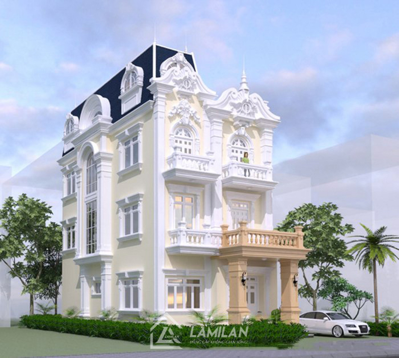 Thiết kế biệt thự 3 tầng 8x12m