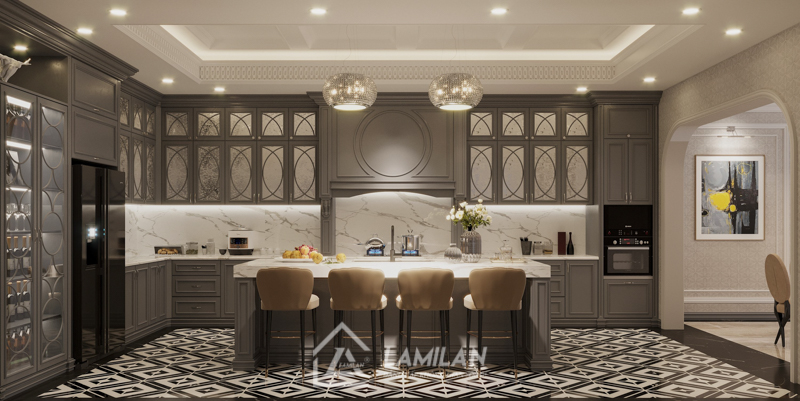 Thiết kế căn hộ Bán Cổ Điển