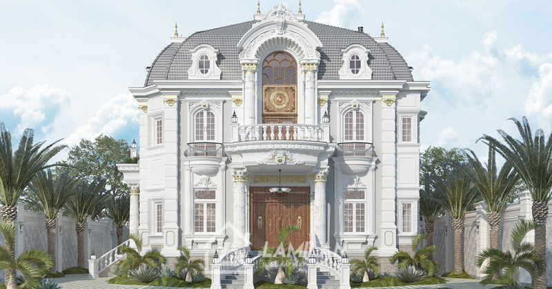 Cần phải lựa chọn màu sắc phù hợp trong thiết kế biệt thự hai tầng mái ngói
