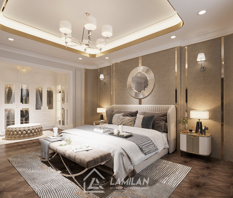 Thiết kế biệt thự Tân Cổ Điển nên ưu tiên sử dụng ánh sáng vàng