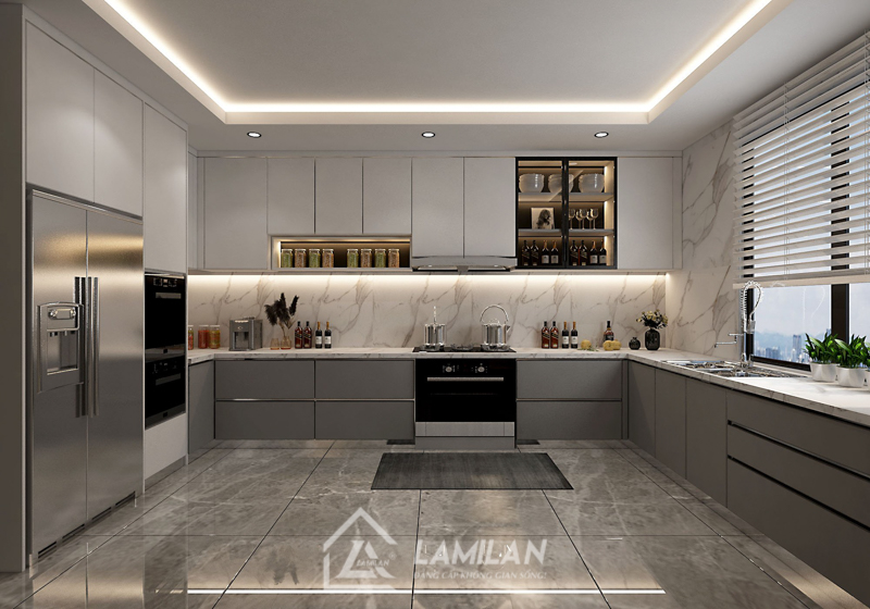 Thiết kế tủ bếp chữ L