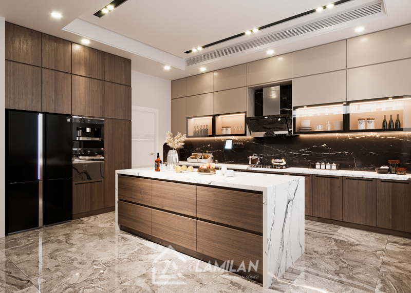 Thiết kế bếp có bàn đảo bếp