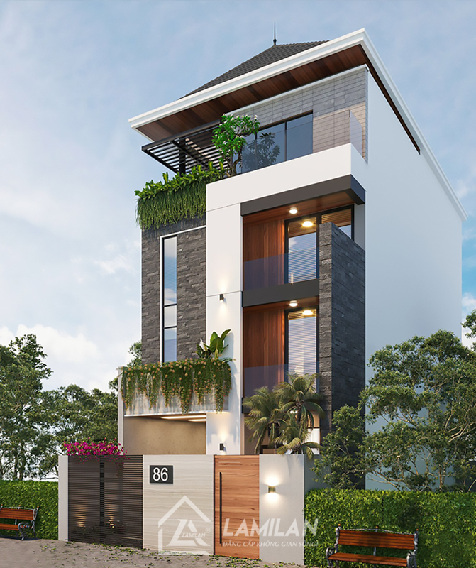 Báo giá thiết kế nhà phố phụ thuộc diện tích thi công