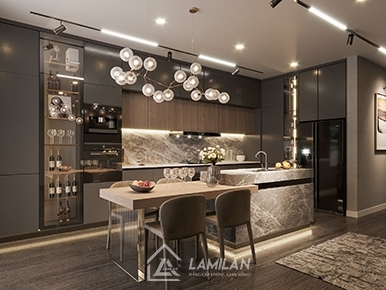 MẪU BẾP CHỮ L NHỎ ĐẸP