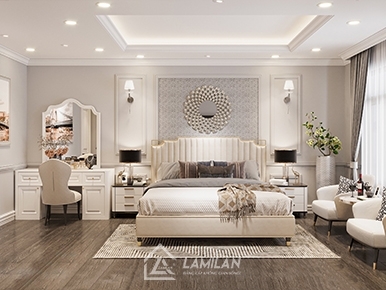 NỘI THẤT PHÒNG NGỦ TÂN CỔ ĐIỂN SANG TRỌNG
